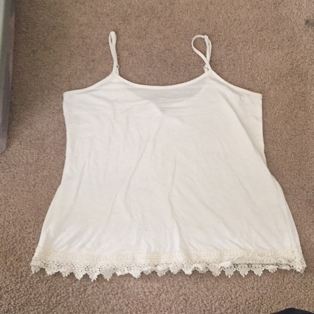 Small White Tank with adjustable straps